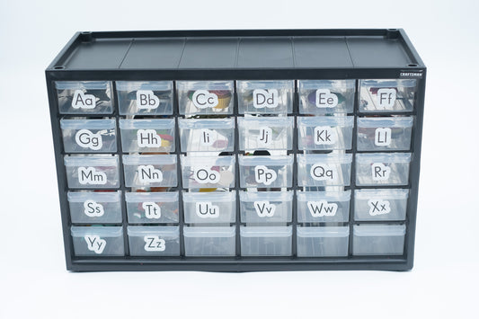 ABC Mini Objects Kit with Drawer Storage