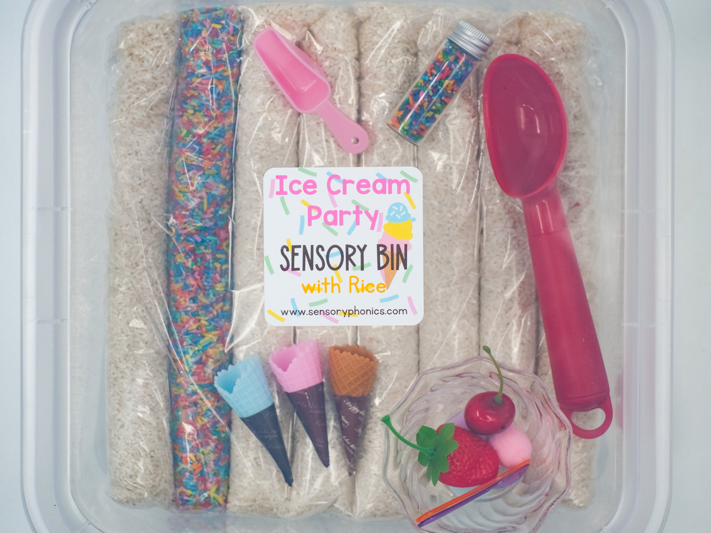 Ice Cream Sensory Bin Birthday Party Sensory Kit Summer Sensory Bin