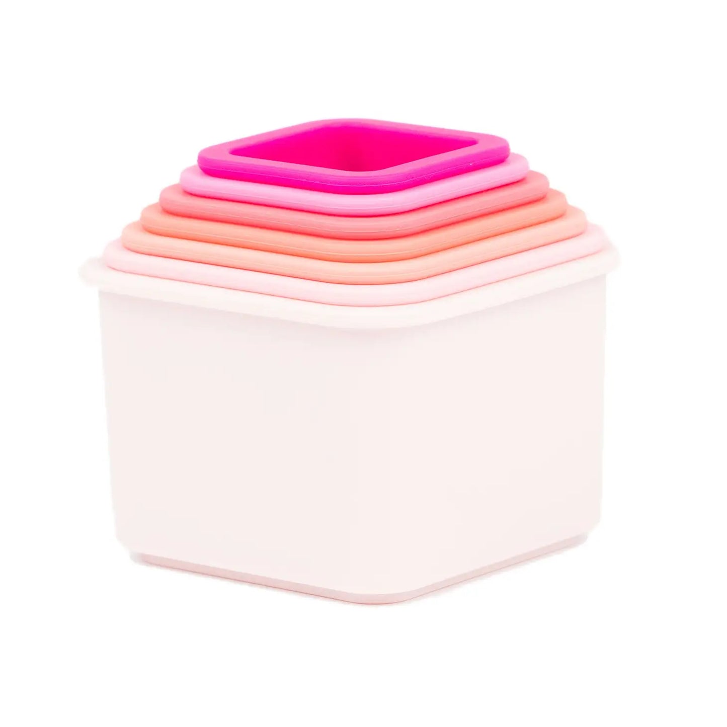 Bella Tunno Happy Stacks - Baby Stacking Cups, Montessori Silicone Baby Toys for Playtime and Development, Fun Educational Toys for Gross Motor Skills, Sorting, Counting and More