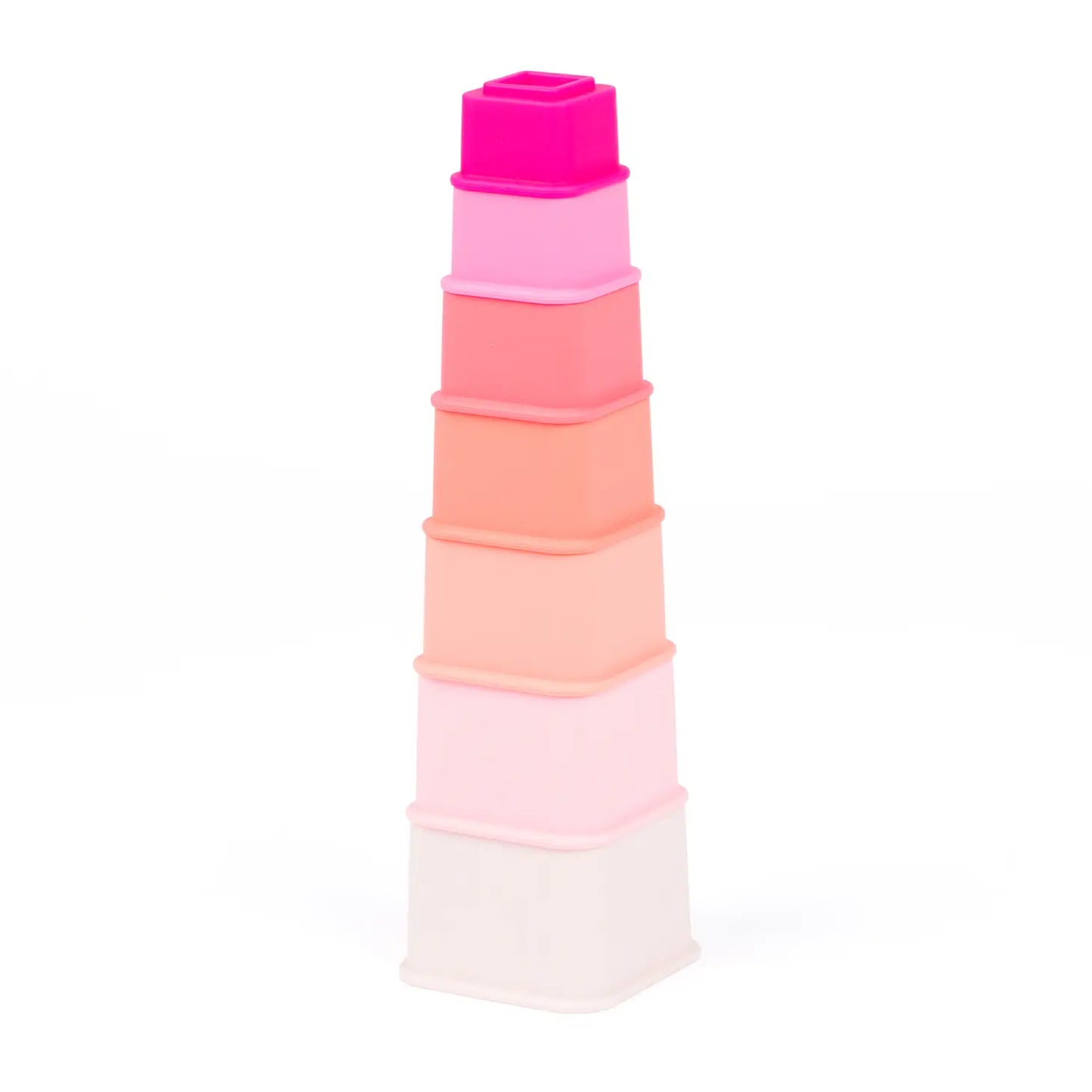 Bella Tunno Happy Stacks - Baby Stacking Cups, Montessori Silicone Baby Toys for Playtime and Development, Fun Educational Toys for Gross Motor Skills, Sorting, Counting and More
