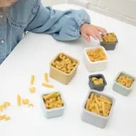 Bella Tunno Happy Stacks - Baby Stacking Cups, Montessori Silicone Baby Toys for Playtime and Development, Fun Educational Toys for Gross Motor Skills, Sorting, Counting and More