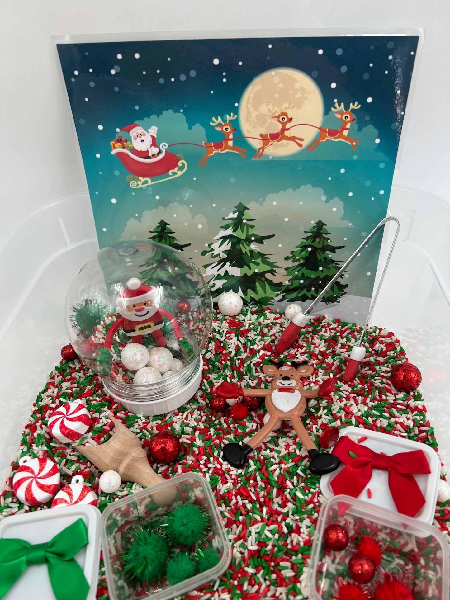 ✨ North Pole Sensory Rice Bin – Holiday Magic in a Box! ✨