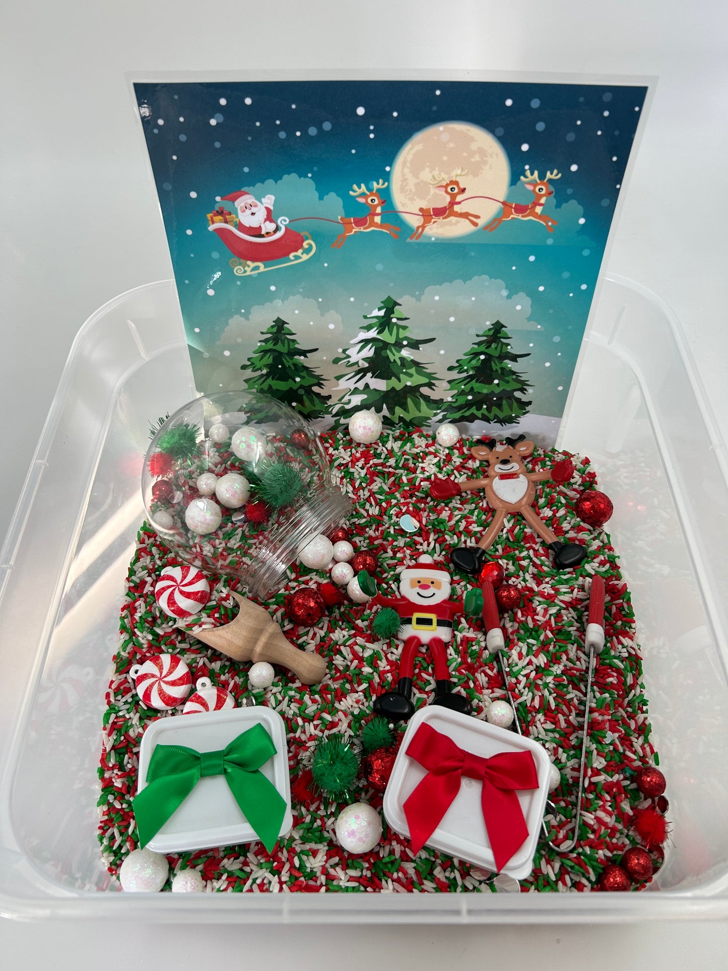 ✨ North Pole Sensory Rice Bin – Holiday Magic in a Box! ✨