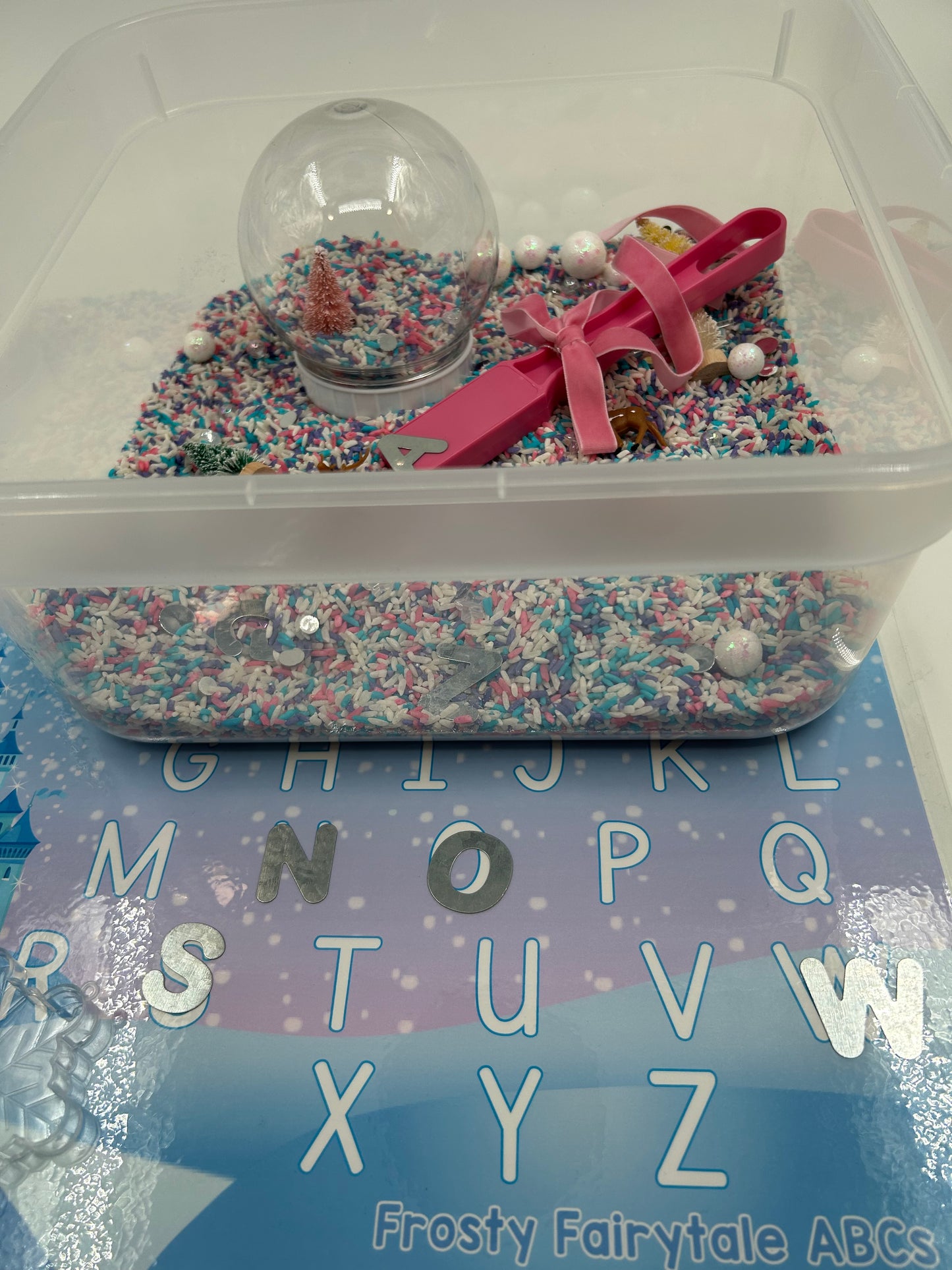 Frosty Fairytale Sensory Bin – A Magical Winter Wonderland