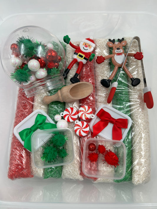 ✨ North Pole Sensory Rice Bin – Holiday Magic in a Box! ✨