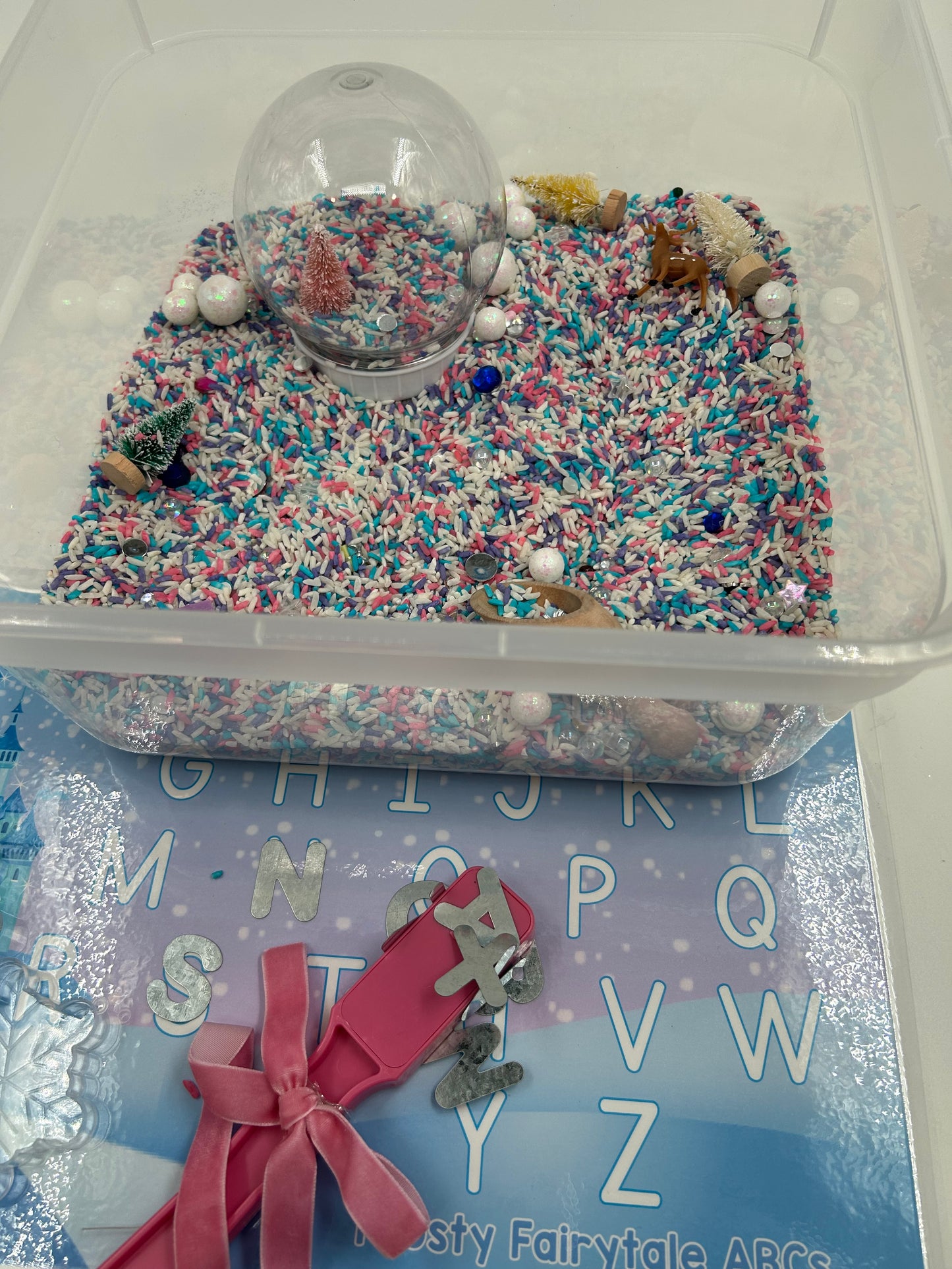 Frosty Fairytale Sensory Bin – A Magical Winter Wonderland