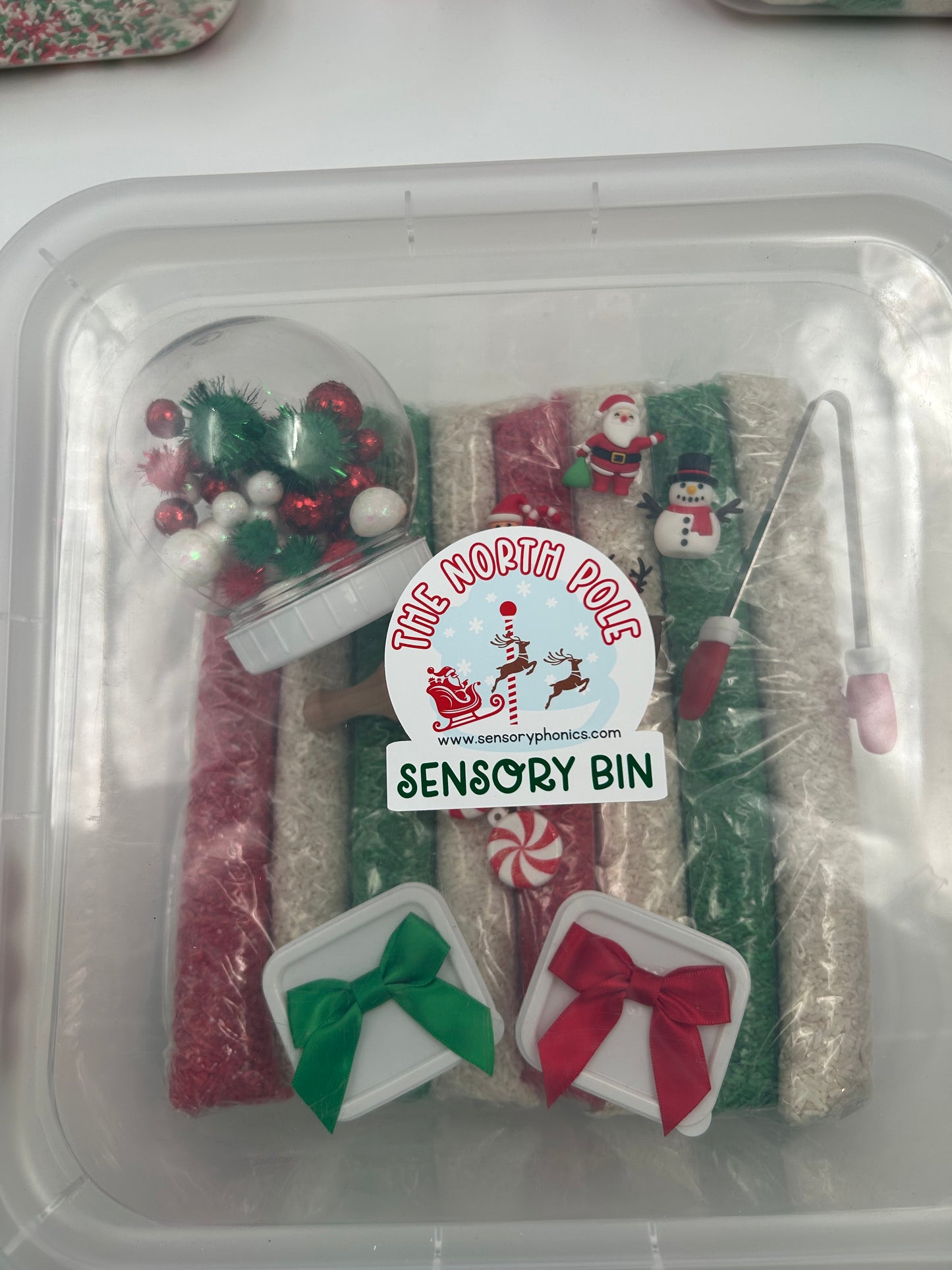 ✨ North Pole Sensory Rice Bin – Holiday Magic in a Box! ✨