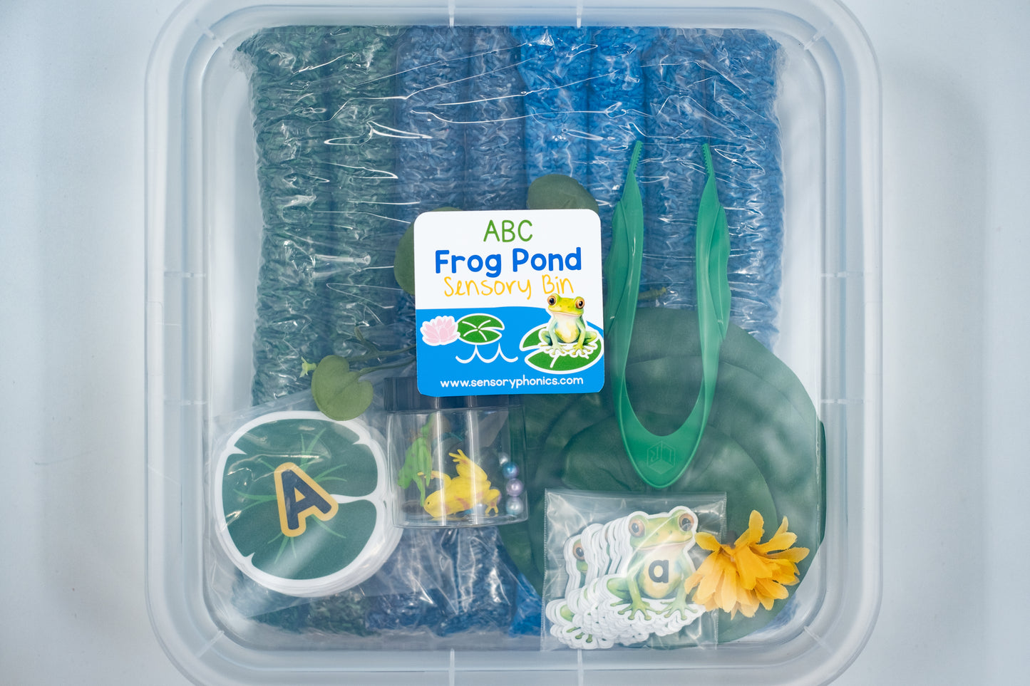 ABC Frog Pond Sensory Bin Nature Sensory Bin