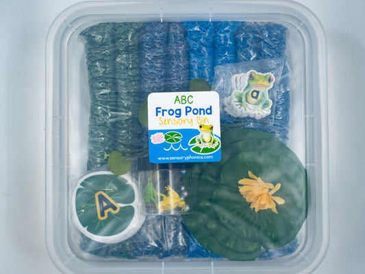 ABC Frog Pond Sensory Bin Nature Sensory Bin