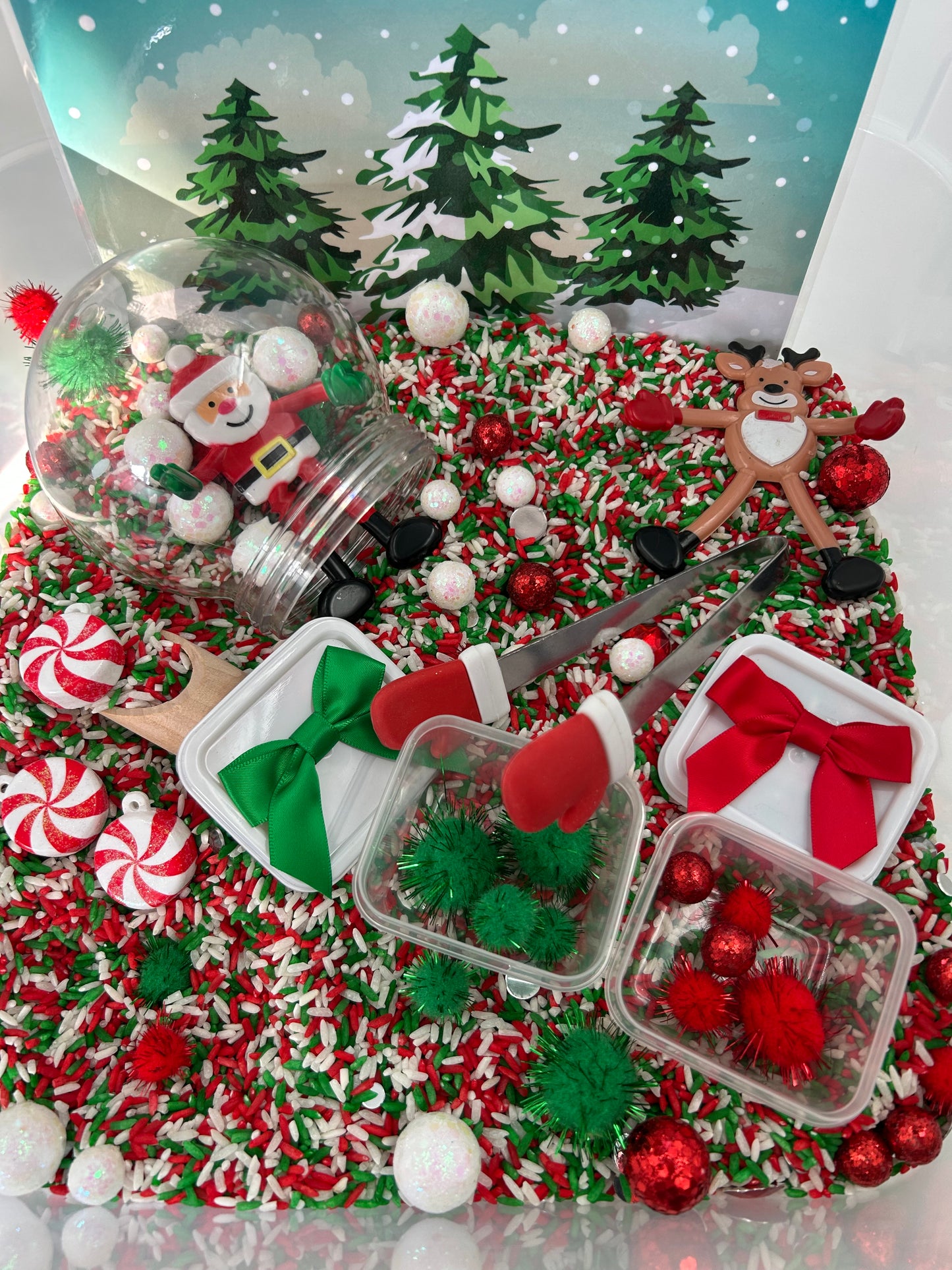 ✨ North Pole Sensory Rice Bin – Holiday Magic in a Box! ✨