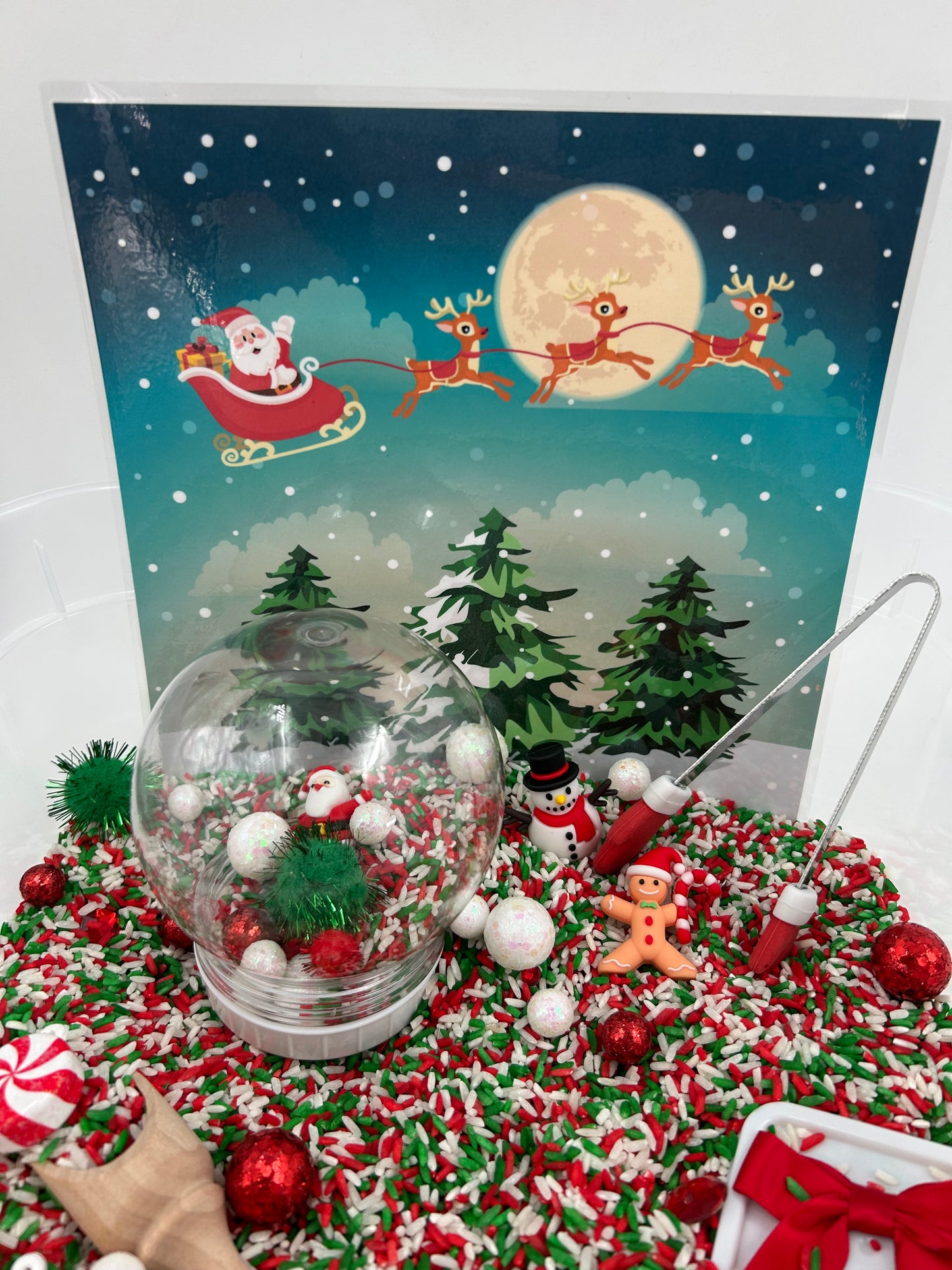 ✨ North Pole Sensory Rice Bin – Holiday Magic in a Box! ✨