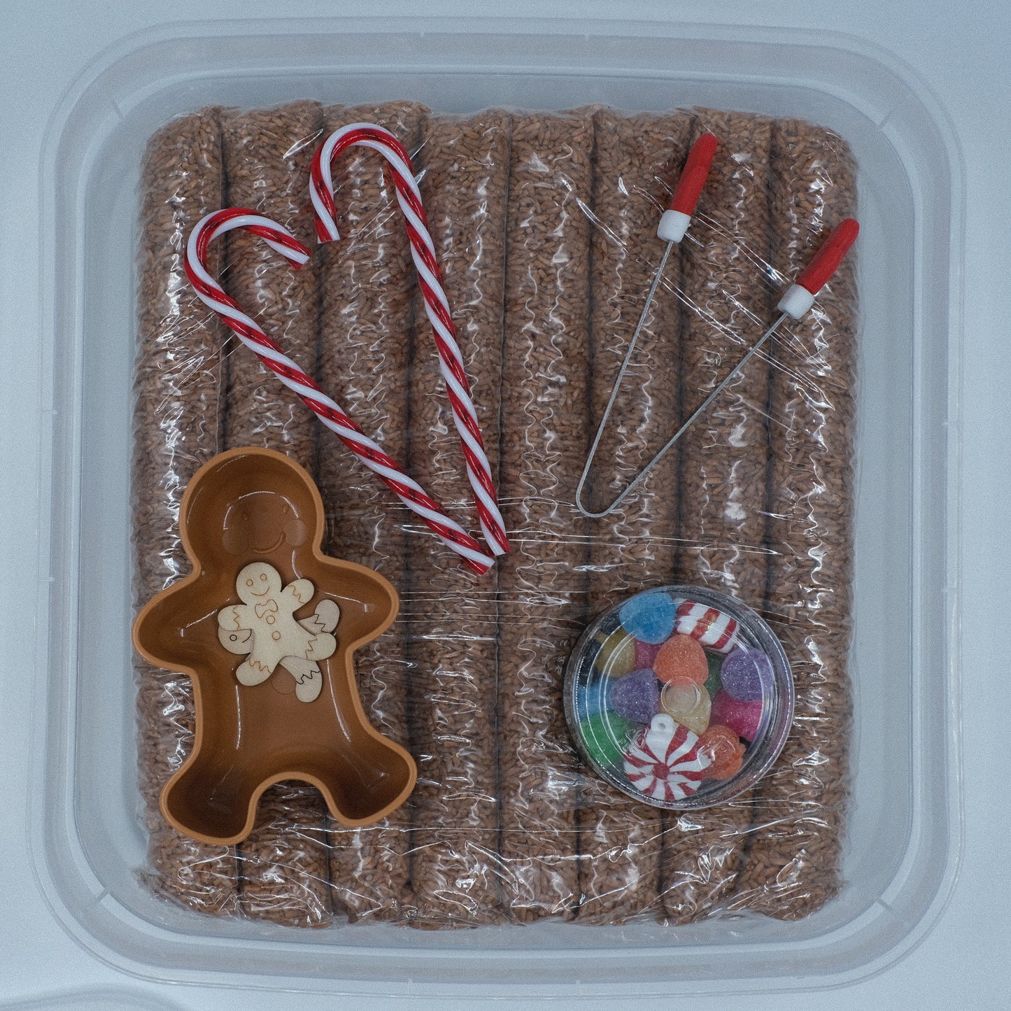 Gingerbread Sensory Bin