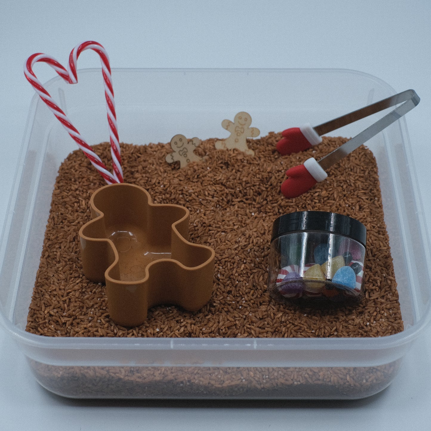 Gingerbread Sensory Bin