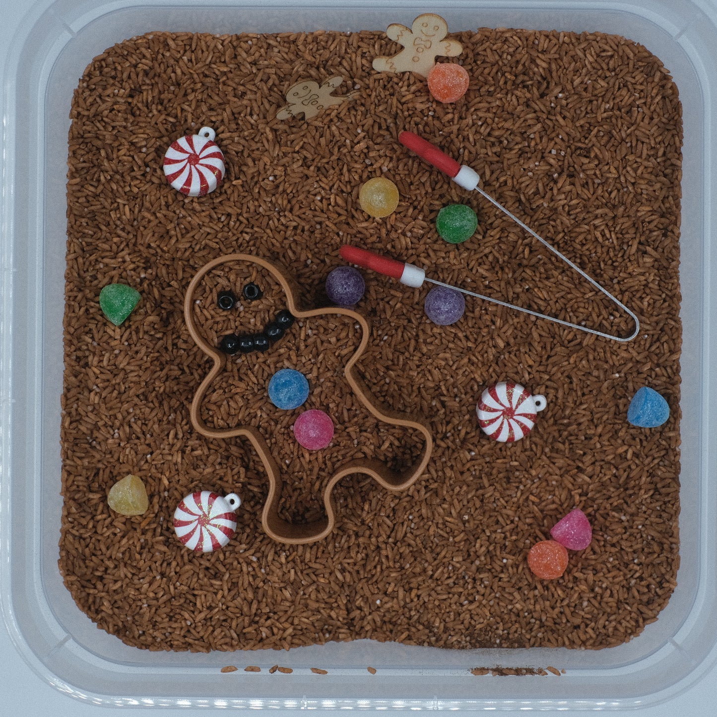 Gingerbread Sensory Bin