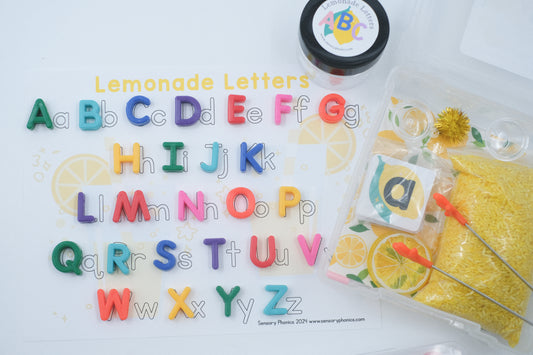 Lemonade Letters Mini Sensory Bin